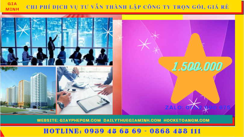 Dịch vụ tư vấn thành lập công ty trọn gói, giá rẻ tại thành phố hồ chí minh 5 Chi phí thành lập công ty trọn gói bao nhiêu tại Thành Phố Hồ Chí Minh