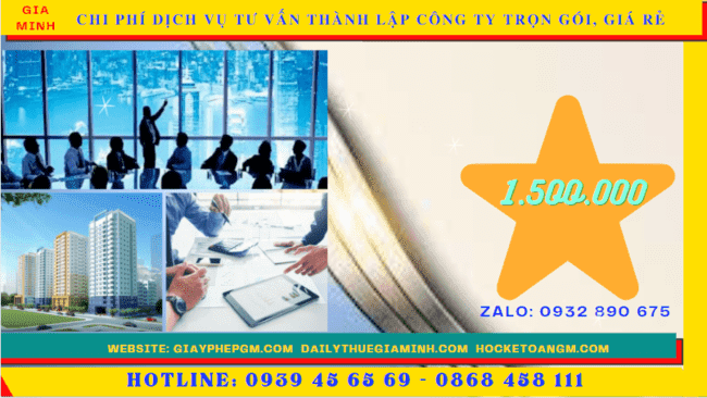 Dịch vụ tư vấn thành lập công ty trọn gói, giá rẻ tại thái bình 5 Chi phí thành lập công ty trọn gói bao nhiêu tại Thái Bình