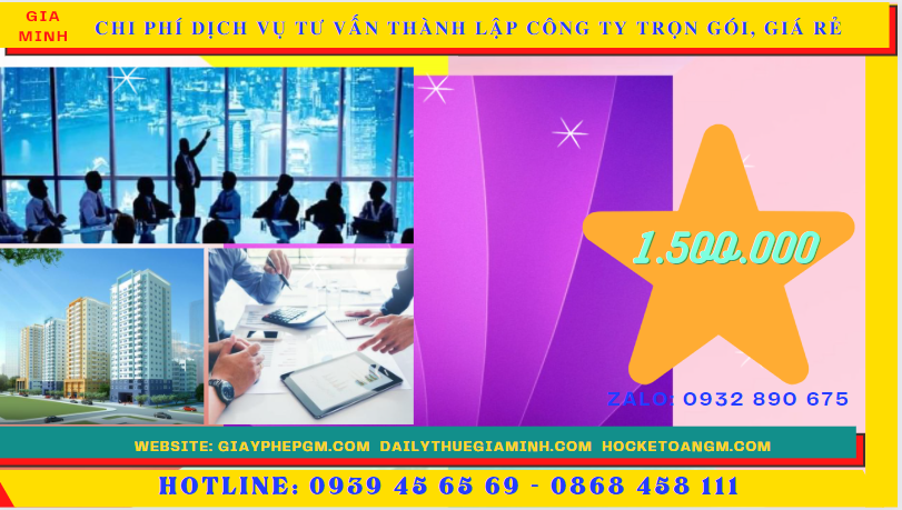 Dịch vụ tư vấn thành lập công ty trọn gói, giá rẻ tại bắc giang 5 Chi phí thành lập công ty trọn gói bao nhiêu tại Bắc Giang