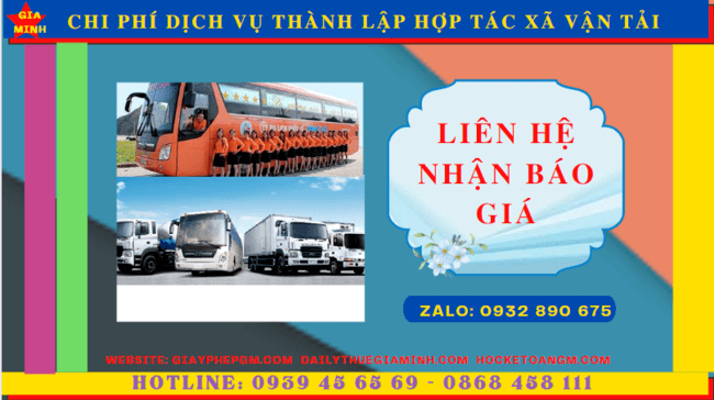 DỊCH VỤ THÀNH LẬP HỢP TÁC XÃ VẬN TẢI TẠI THÀNH PHỐ ĐÀ NẴNG 5 Chi phí thành lập hợp tác xã vận tải tại thành phố Đà Nẵng