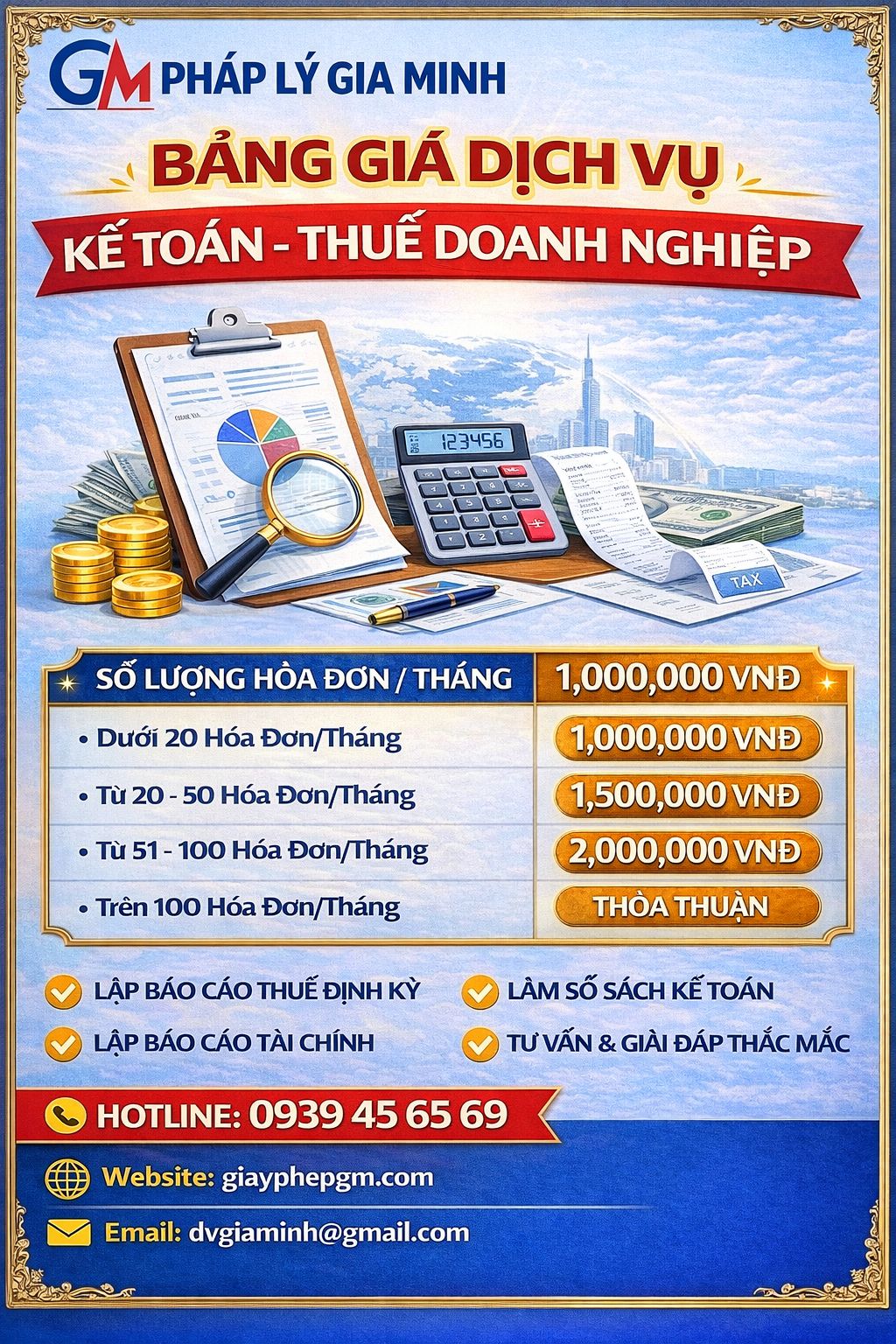 Chi phí kế toán cho công ty cổ phần tại kon tum