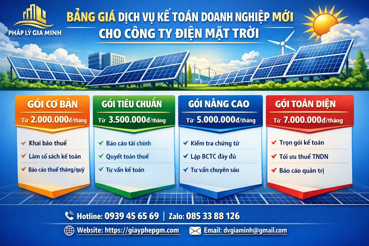 Chi phí kế toán doanh nghiệp theo tháng