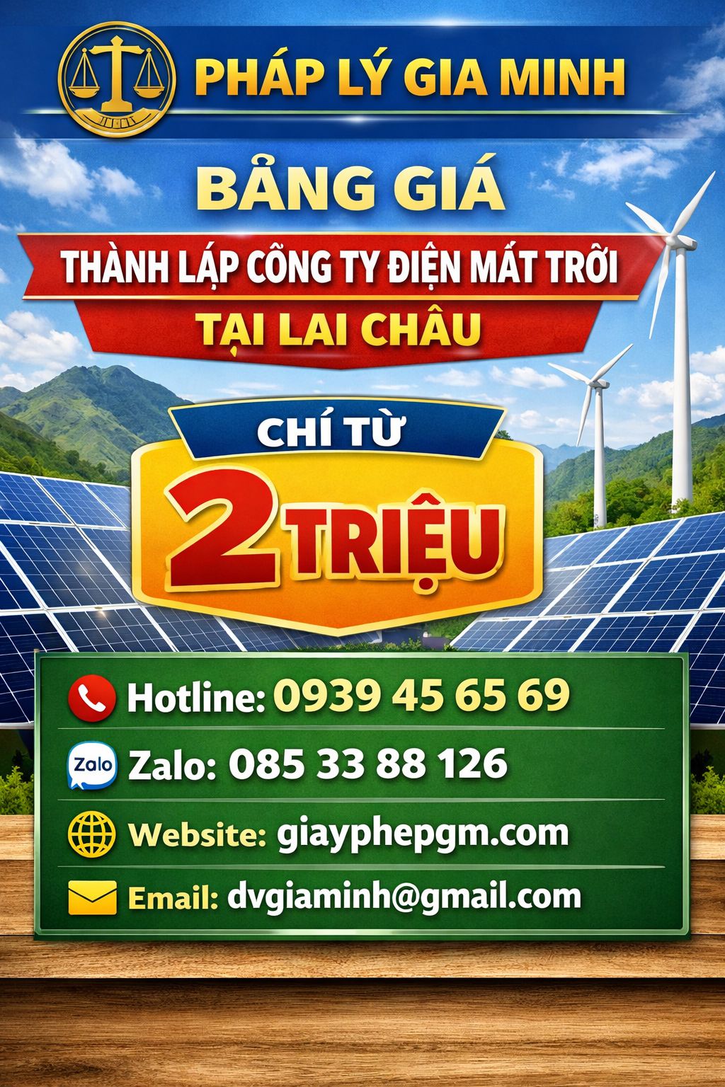 Chi phí mở công ty điện mặt trời trọn gói tại hà nam