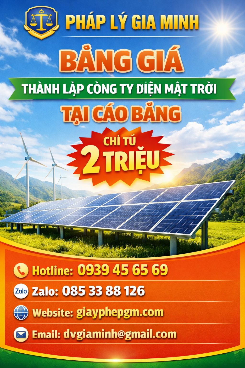 Thành lập công ty điện mặt trời tại thanh hóa 6 Chi phí mở công ty điện mặt trời trọn gói tại thanh hóa