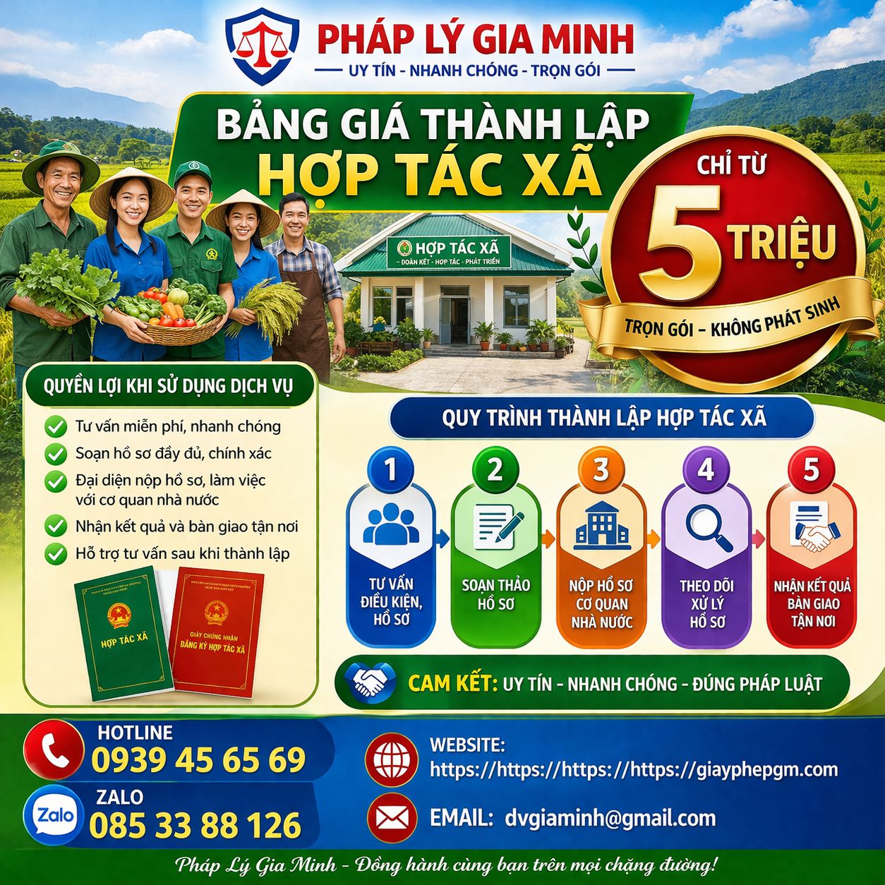 Chi phí thành lập hợp tác xã vận tải tại Quảng Nam
