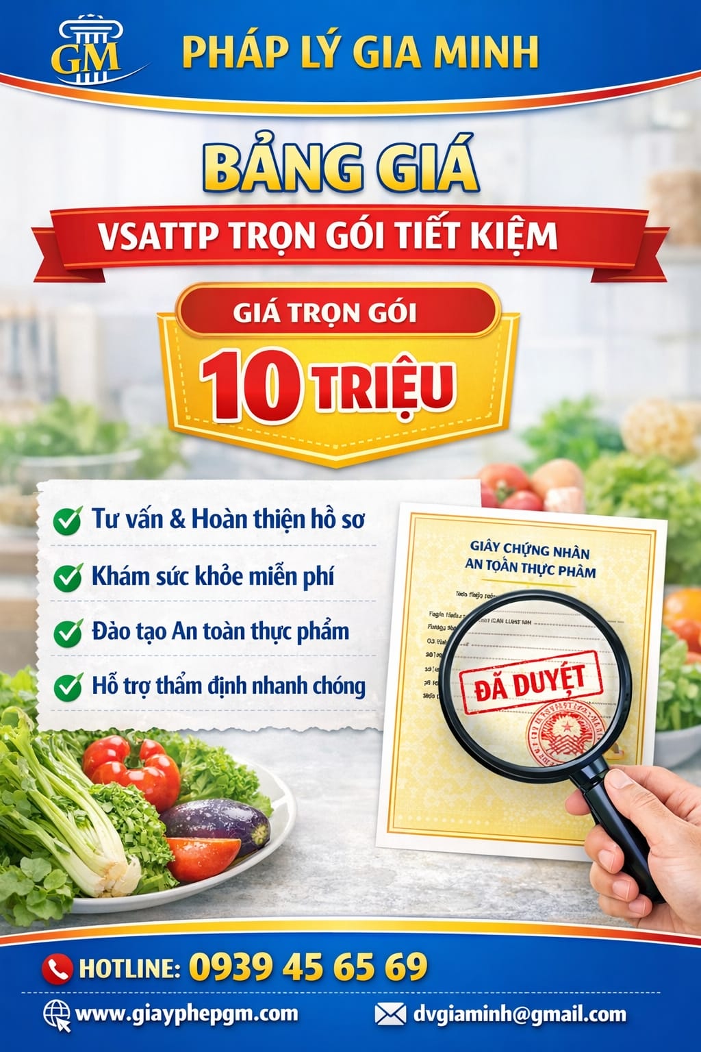 Chi phí xin giấy phép an toàn thực phẩm nhà hàng Điện Biên