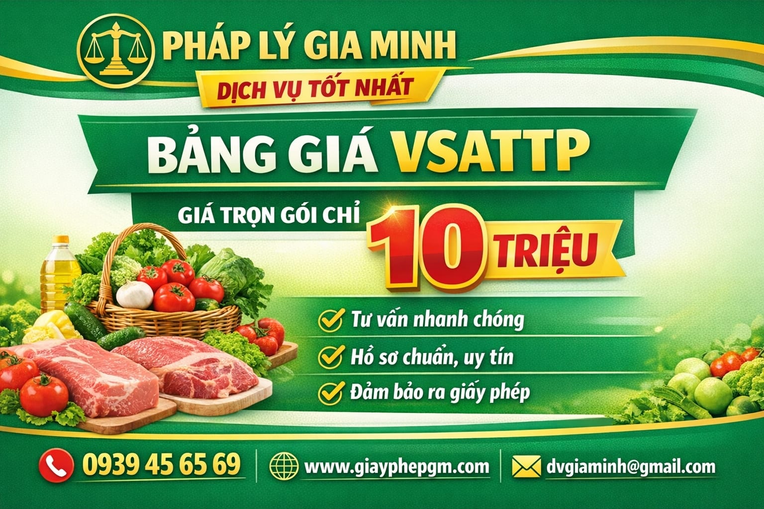 Chi phí xin giấy phép an toàn thực phẩm nhà hàng Phú Thọ