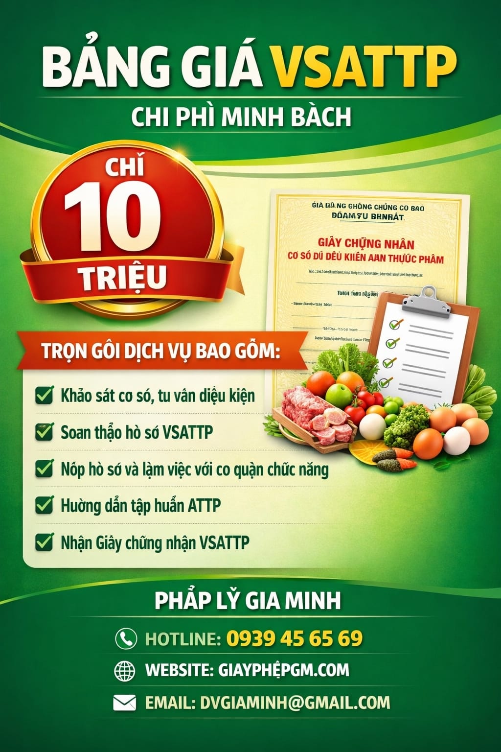 Chi phí xin giấy phép an toàn thực phẩm nhà hàng Quảng Ninh