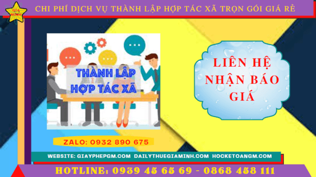 Dịch vụ thành lập hợp tác xã quận thanh khê trọn gói giá rẻ 5 Chi phí dịch vụ thành lập hợp tác xã tại Quận Thanh Khê