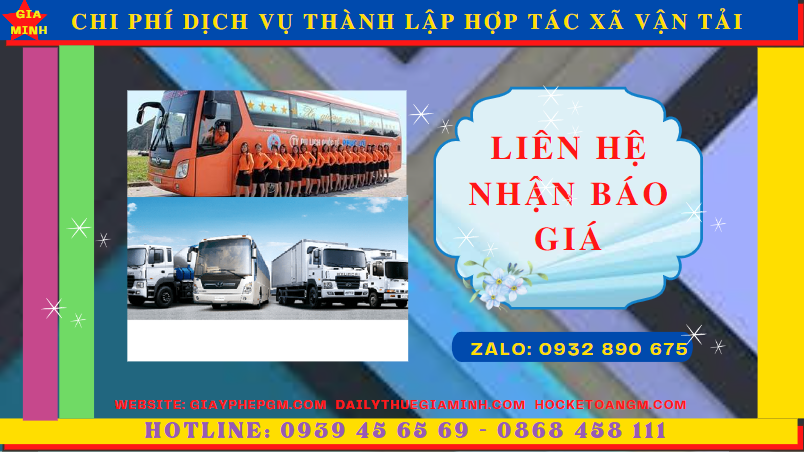 DỊCH VỤ THÀNH LẬP HỢP TÁC XÃ VẬN TẢI TẠI ĐỒNG THÁP 5 Chi phí thành lập hợp tác xã vận tải tại Đồng Tháp