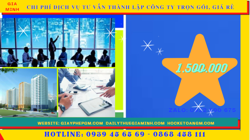 Dịch vụ tư vấn thành lập công ty trọn gói, giá rẻ tại phú thọ 5 Chi phí thành lập công ty trọn gói bao nhiêu tại Phú Thọ