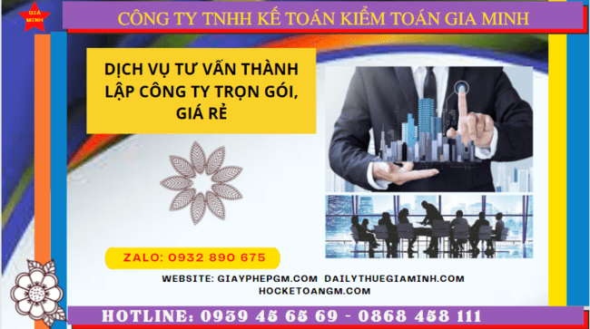 Dịch vụ tư vấn thành lập công ty trọn gói, giá rẻ tại thành phố hồ chí minh 4 Dịch vụ thành lập công ty trọn gói giá rẻ tại Thành Phố Hồ Chí Minh
