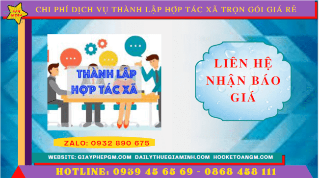 DỊCH VỤ THÀNH LẬP HỢP TÁC XÃ THÀNH PHỐ HẢI PHÒNG TRỌN GÓI GIÁ RẺ 5 Chi phí dịch vụ thành lập hợp tác xã tại thành phố Hải Phòng