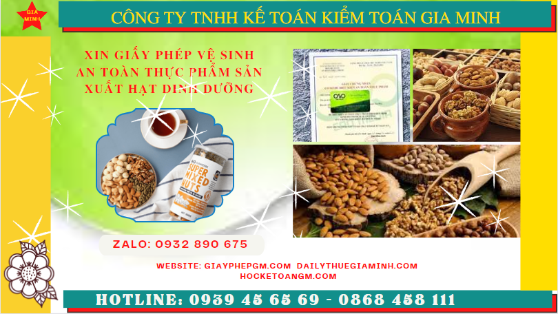 XIN GIẤY PHÉP VSATTP SẢN XUẤT HẠT DINH DƯỠNG TẠI KIÊN GIANG 1 Điều kiện xin cấp giấy phép vệ sinh an toàn thực phẩm hạt dinh dưỡng tại Kiên Giang