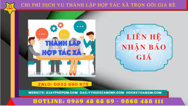 DỊCH VỤ THÀNH LẬP HỢP TÁC XÃ AN GIANG TRỌN GÓI GIÁ RẺ 5 Chi phí dịch vụ thành lập hợp tác xã tại An Giang