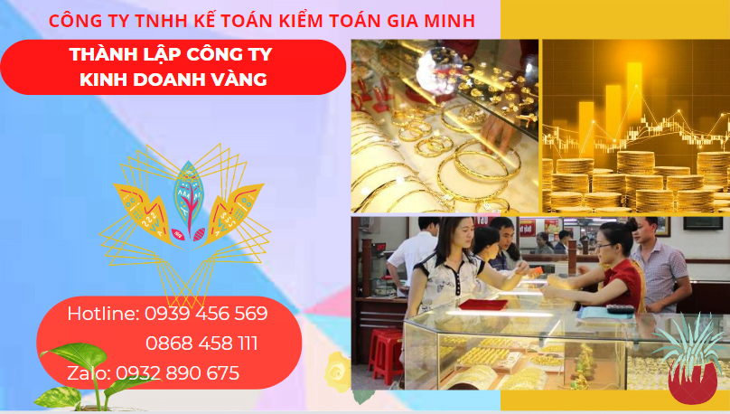 Thành lập doanh nghiệp kinh doanh vàng tại Quận 8 - TPHCM