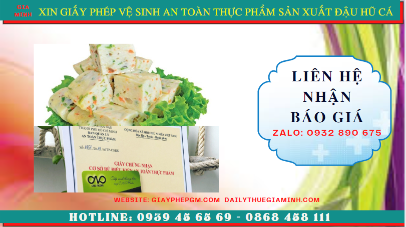 XIN GIẤY PHÉP VSATTP SẢN XUẤT ĐẬU HŨ CÁ TẠI THÀNH PHỐ HẢI PHÒNG 5 Chi phí xin giấy phép vệ sinh an toàn thực phẩm sản xuất đậu hũ cá tại thành phố Hải Phòng