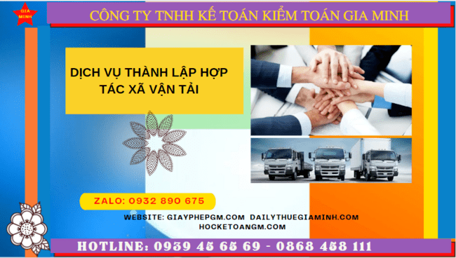 Dịch vụ thành lập hợp tác xã vận tải tại Bà Rịa Vũng Tàu