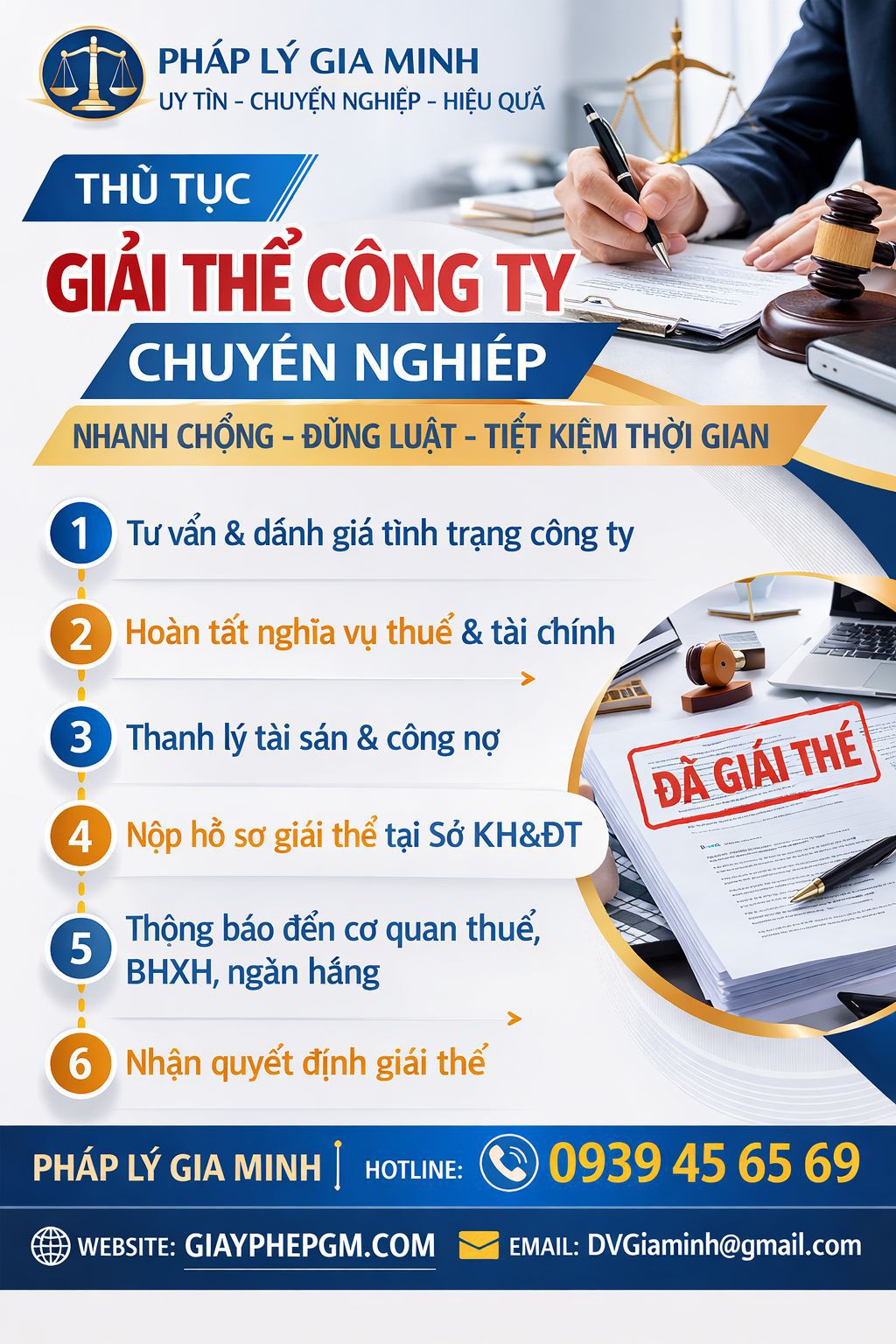 Dịch vụ tư vấn giải thể công ty doanh nghiệp Đà Nẵng trọn gói, nhanh chóng và đúng quy định cùng Gia Minh Consulting 12 Dịch vụ giải thể công ty trọn gói tại Đà Nẵng tiết kiệm thời gian
