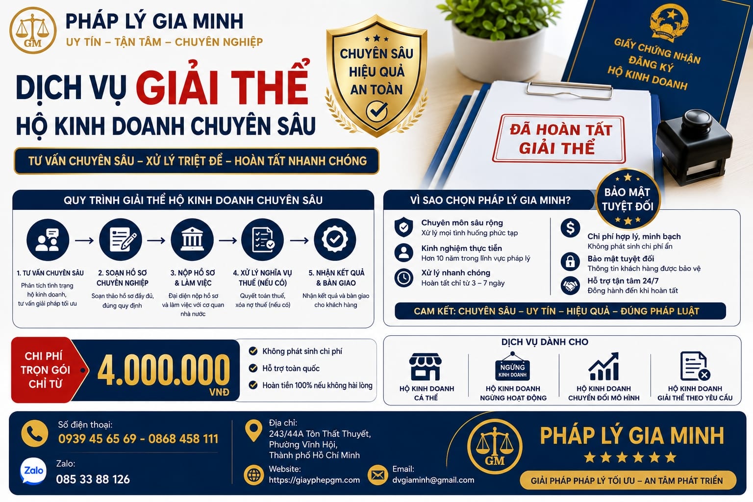 Dịch vụ giải thể hộ kinh doanh trọn gói tại Đà Nẵng nhanh chóng 2026 5 Dịch vụ giải thể hộ kinh doanh tại Đà Nẵng