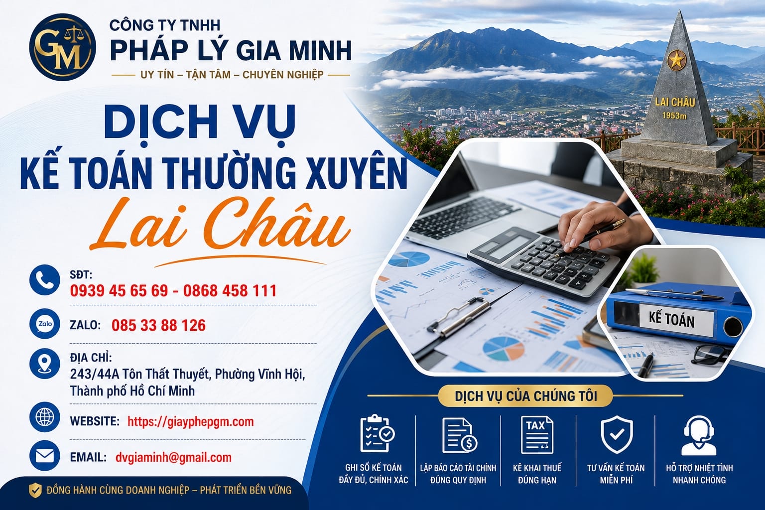 Dịch vụ kế toán thường xuyên Lai Châu