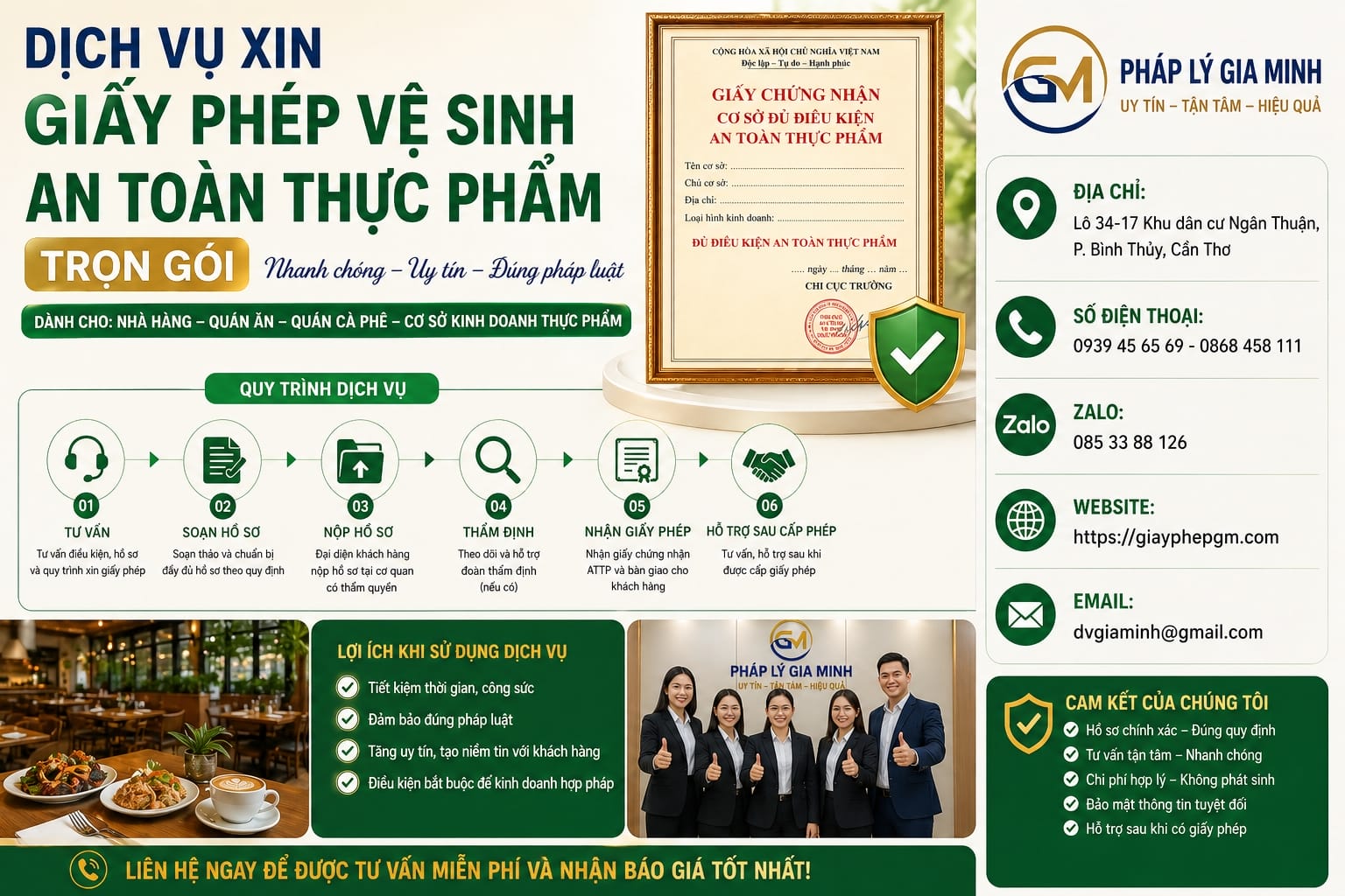 Dịch vụ làm giấy phép an toàn thực phẩm nhà hàng tại Lạng Sơn