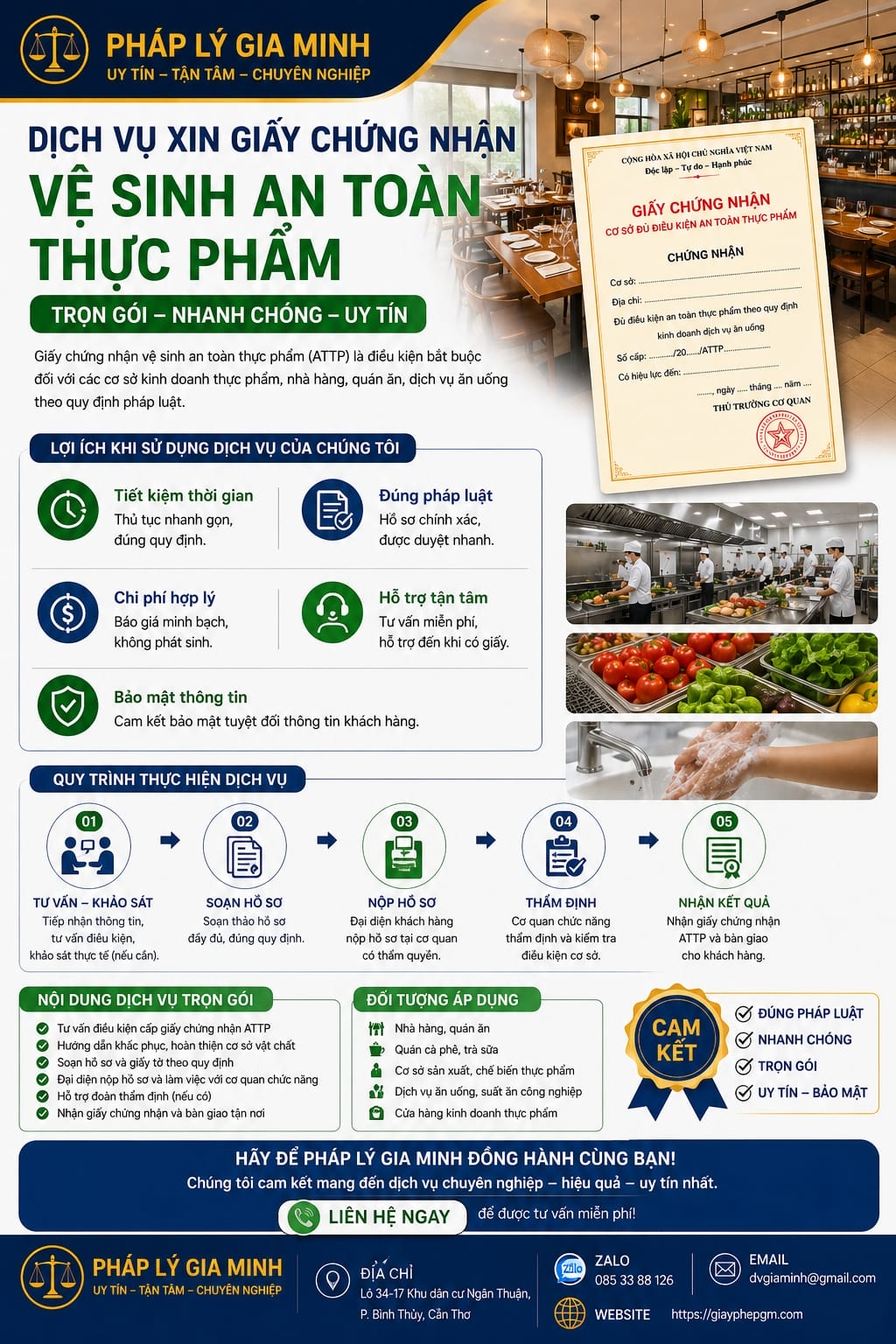Thủ tục xin giấy phép an toàn thực phẩm cho nhà hàng tại thái nguyên 5 Dịch vụ làm giấy phép an toàn thực phẩm nhà hàng tại Thái Nguyên