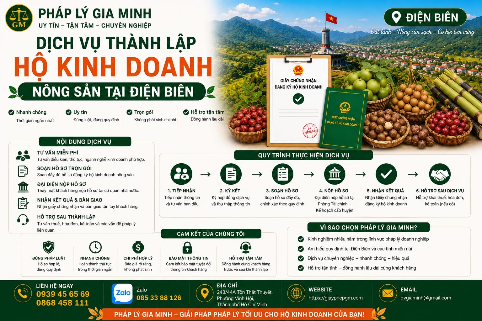Thành lập hộ kinh doanh nông sản tại Điện Biên – Nhanh chóng, uy tín, trọn gói 16 Dịch vụ thành lập hộ kinh doanh nông sản Điện Biên