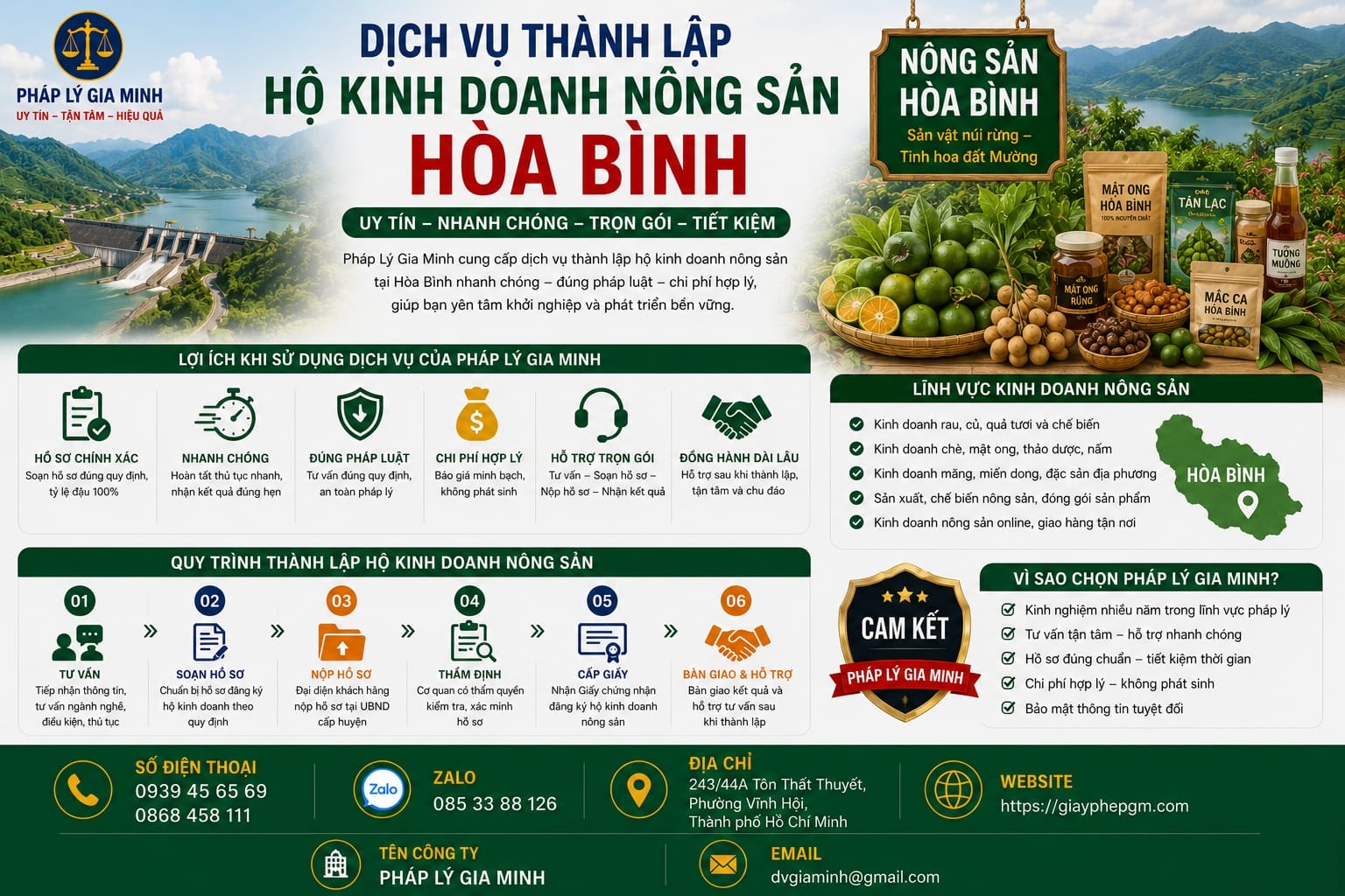 Dịch vụ thành lập hộ kinh doanh nông sản Hòa Bình