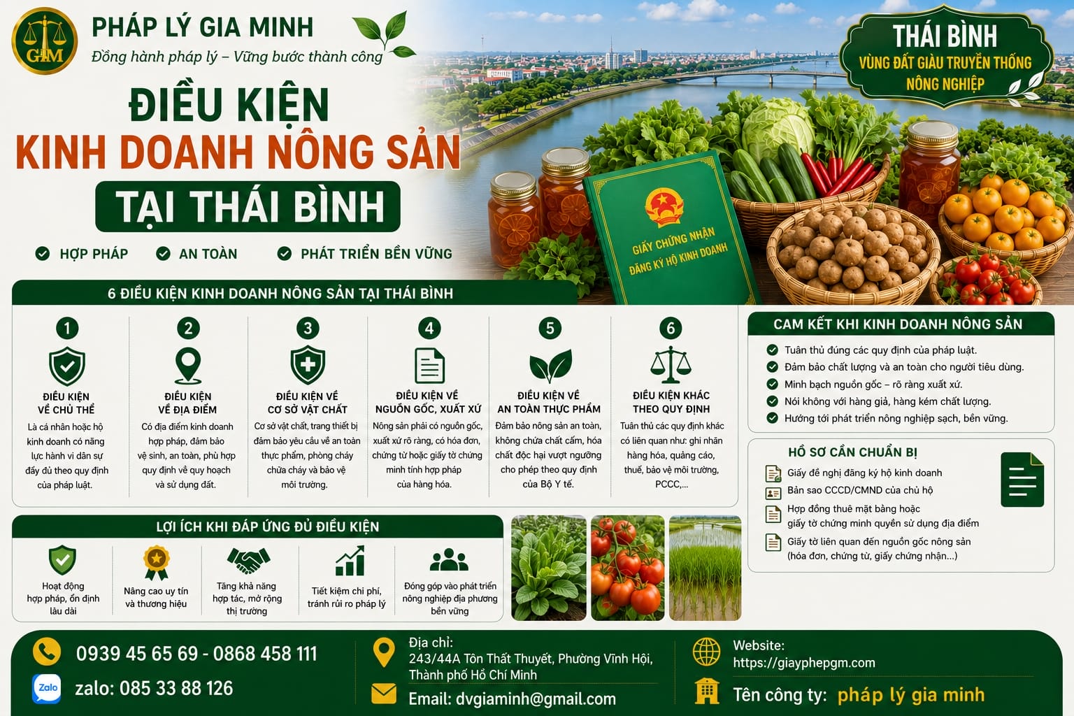 Điều kiện kinh doanh nông sản tại Thái Bình