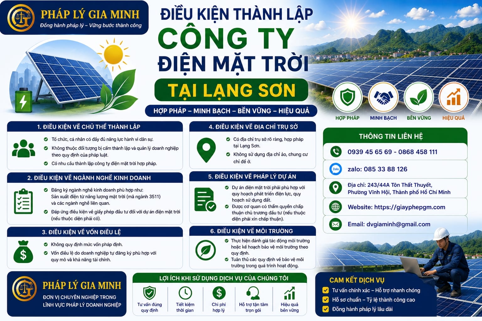 Thành lập công ty điện mặt trời tại Lạng Sơn – Đầu tư năng lượng sạch bền vững 11 Điều kiện thành lập công ty điện mặt trời tại Lạng Sơn