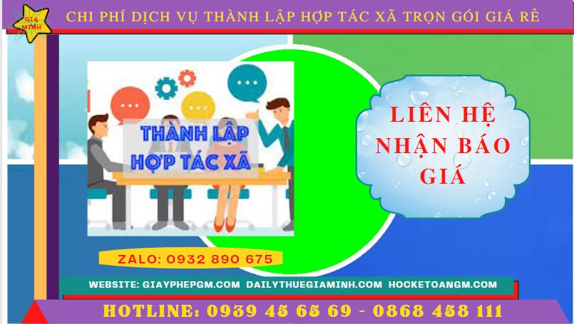 DỊCH VỤ THÀNH LẬP HỢP TÁC XÃ ĐỒNG THÁP TRỌN GÓI GIÁ RẺ 5 Chi phí dịch vụ thành lập hợp tác xã tại Đồng Tháp