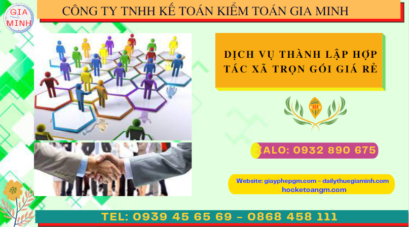 DỊCH VỤ THÀNH LẬP HỢP TÁC XÃ ĐỒNG THÁP TRỌN GÓI GIÁ RẺ 4 Dịch vụ làm thủ tục thành lập hợp tác xã trọn gói giá rẻ tại Đồng Tháp