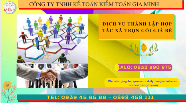 DỊCH VỤ THÀNH LẬP HỢP TÁC XÃ HẬU GIANG TRỌN GÓI GIÁ RẺ 4 Dịch vụ làm thủ tục thành lập hợp tác xã trọn gói giá rẻ tại Hậu Giang