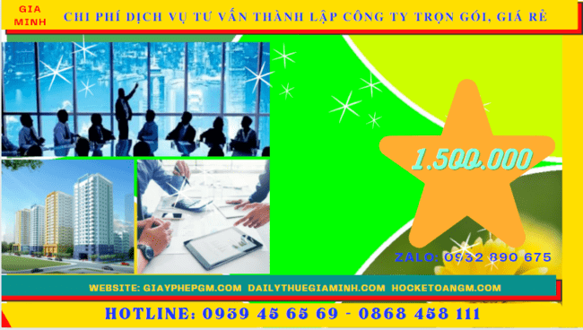 Dịch vụ tư vấn thành lập công ty trọn gói, giá rẻ tại thái nguyên 5 Chi phí thành lập công ty trọn gói bao nhiêu tại Thái Nguyên