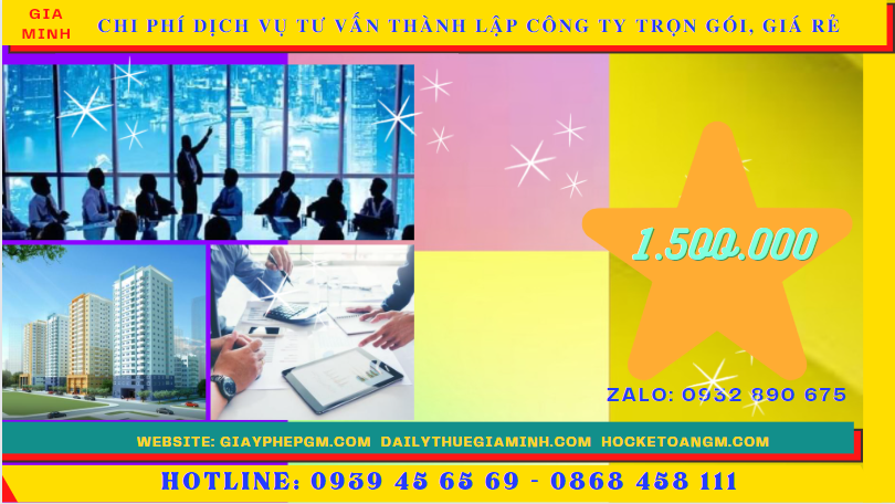 Dịch vụ tư vấn thành lập công ty trọn gói, giá rẻ tại lai châu 5 Chi phí thành lập công ty trọn gói bao nhiêu tại Lai Châu