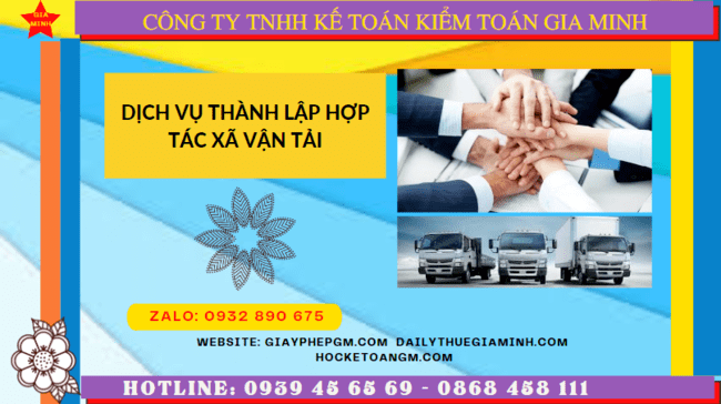 Thủ tục đăng ký thành lập hợp tác xã vận tải tại Quận 5 - TPHCM