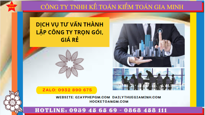 Dịch vụ tư vấn thành lập công ty trọn gói, giá rẻ tại bắc giang 4 Dịch vụ thành lập công ty trọn gói giá rẻ tại Bắc Giang