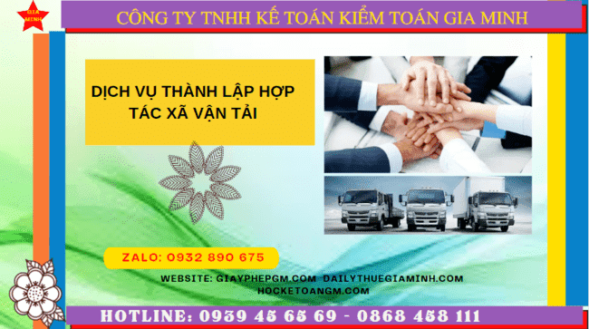 Dịch vụ thành lập hợp tác xã vận tải tại Quận Thanh Khê