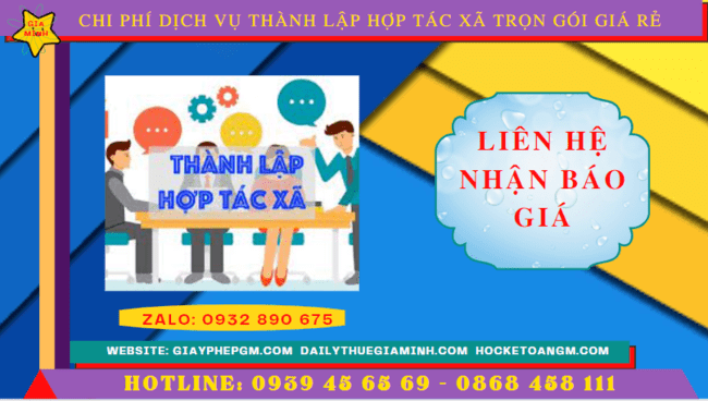 DỊCH VỤ THÀNH LẬP HỢP TÁC XÃ PHÚ QUỐC TRỌN GÓI GIÁ RẺ 5 Chi phí dịch vụ thành lập hợp tác xã tại Phú Quốc