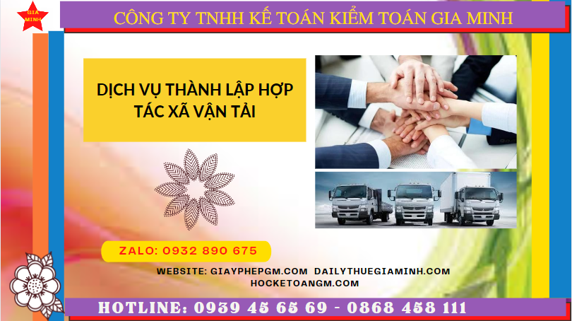 Thủ tục đăng ký thành lập hợp tác xã vận tải tại Bến Tre
