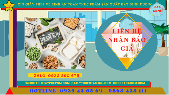 XIN GIẤY PHÉP VSATTP SẢN XUẤT HẠT DINH DƯỠNG TẠI TÂY NINH 5 Chi phí thủ tục cấp giấy phép vệ sinh an toàn thực phẩm hạt dinh dưỡng tại Tây Ninh