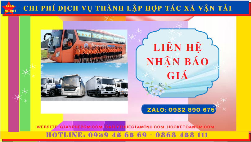 DỊCH VỤ THÀNH LẬP HỢP TÁC XÃ VẬN TẢI TẠI VŨNG TÀU 5 Chi phí thành lập hợp tác xã vận tải tại Vũng Tàu