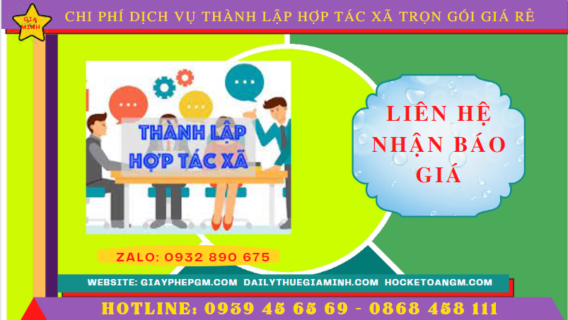 DỊCH VỤ THÀNH LẬP HỢP TÁC XÃ TIỀN GIANG TRỌN GÓI GIÁ RẺ 13 Chi phí dịch vụ thành lập hợp tác xã tại Tiền Giang