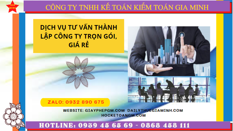 Dịch vụ tư vấn thành lập công ty trọn gói, giá rẻ tại hòa bình 4 Dịch vụ thành lập công ty trọn gói giá rẻ tại Hòa Bình