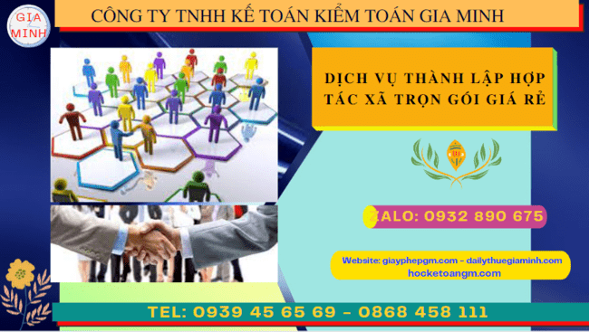 DỊCH VỤ THÀNH LẬP HỢP TÁC XÃ ĐỒNG NAI TRỌN GÓI GIÁ RẺ 4 Dịch vụ làm thủ tục thành lập hợp tác xã trọn gói giá rẻ tại Đồng Nai