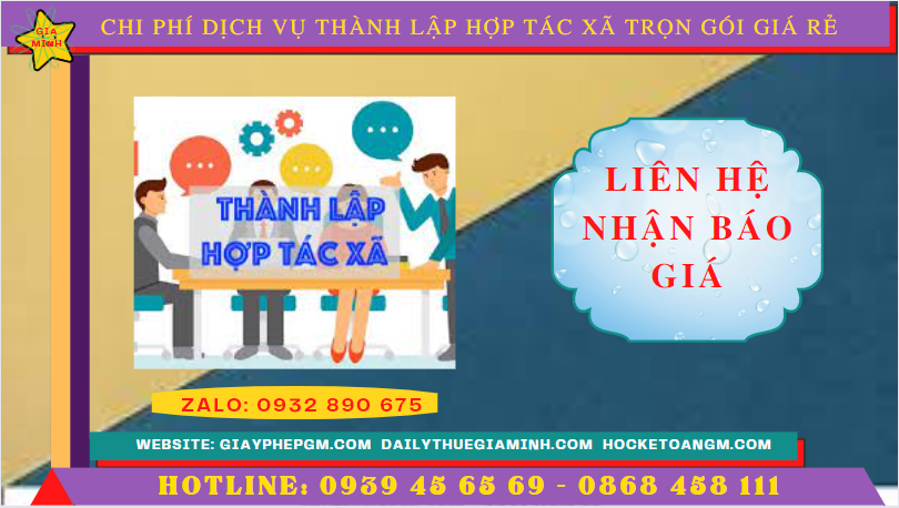 DỊCH VỤ THÀNH LẬP HỢP TÁC XÃ ĐỒNG NAI TRỌN GÓI GIÁ RẺ 5 Chi phí dịch vụ thành lập hợp tác xã tại Đồng Nai