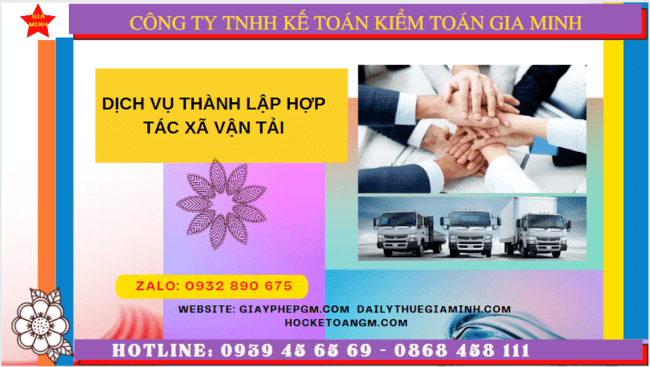 DỊCH VỤ THÀNH LẬP HỢP TÁC XÃ VẬN TẢI TẠI BÌNH PHƯỚC 6 Dịch vụ thành lập hợp tác xã vận tải tại Bình Phước