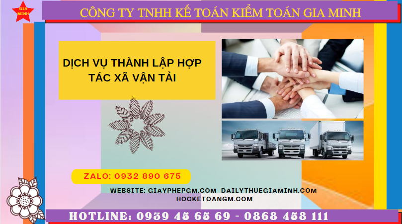 DỊCH VỤ THÀNH LẬP HỢP TÁC XÃ VẬN TẢI TẠI ĐỒNG NAI 6 Dịch vụ thành lập hợp tác xã vận tải tại Đồng Nai