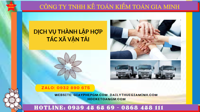 Dịch vụ thành lập hợp tác xã vận tải tại đắk nông 6 Dịch vụ thành lập hợp tác xã vận tải tại Đắk Nông